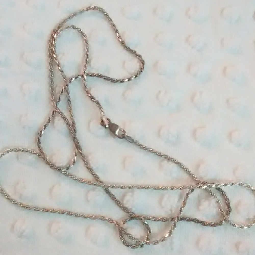 Vintage sterling silver rope chain